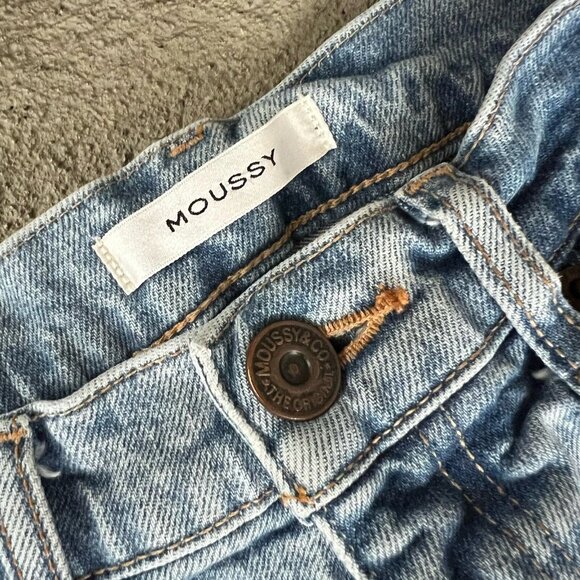 MOUSSY Vintage Women’s Straight Leg Jeans Blue Denim Japan Size 24 - Picture 5 of 7